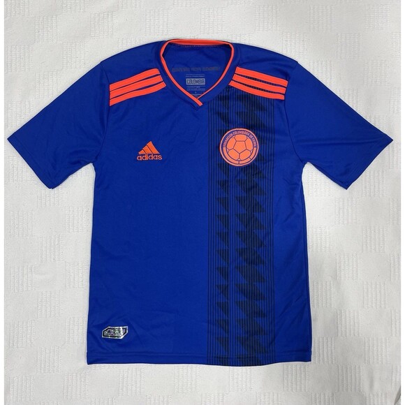 Colombia Adidas Soccer Jersey Size Small Blue Away FIFA World Cup 2018 ClimaLite - Picture 1 of 7